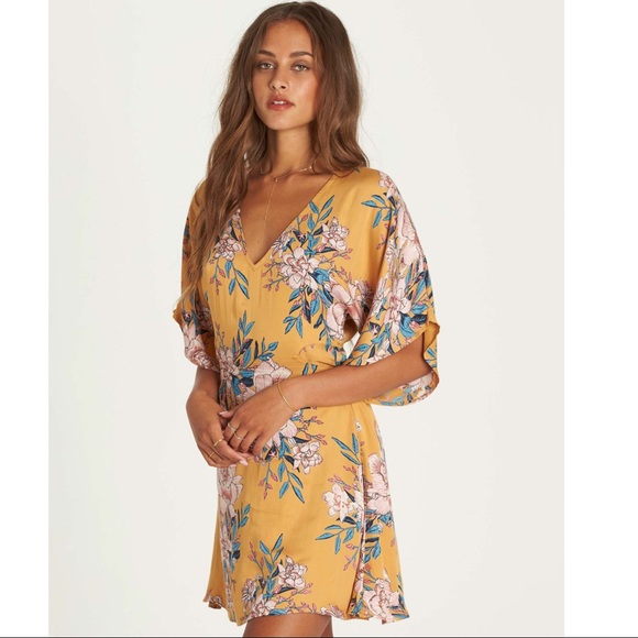 BILLABONG GOLDEN LIGHT FLORAL SHIFT DRESS - Picture 3 of 11